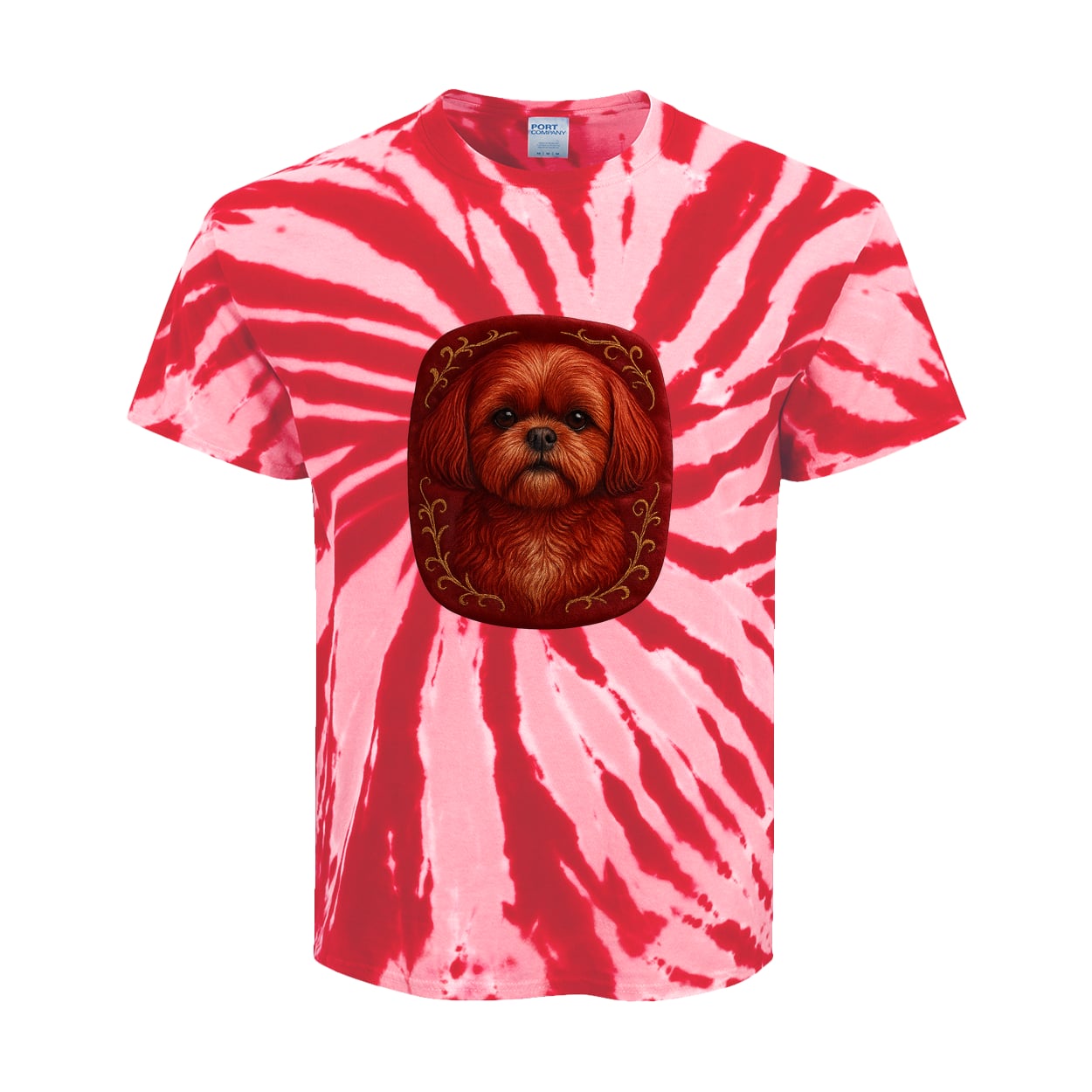 PC147Y Port & Company Kids Tie-Dye Tee - Red
