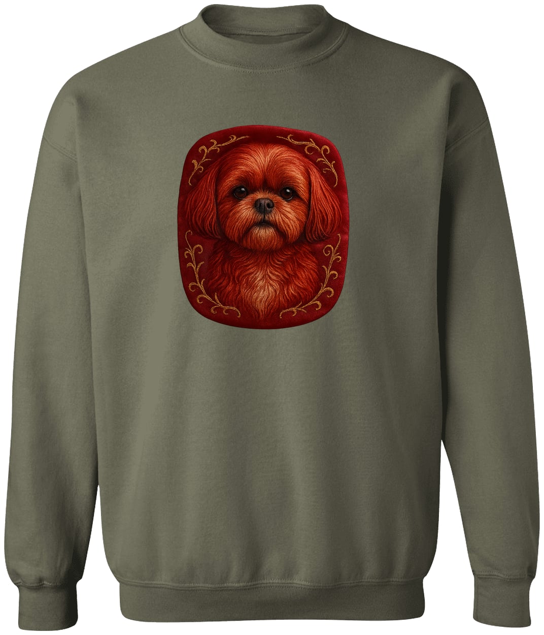 G180 Gildan Crewneck Pullover Sweatshirt - Military Green