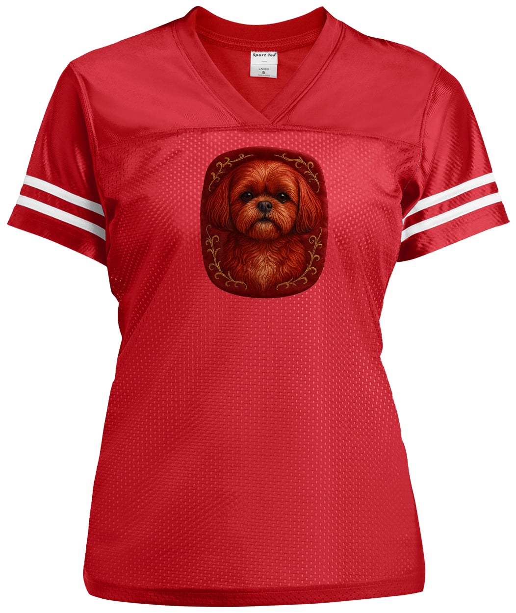 LST307 Sport-Tek Ladies' Replica Jersey - True Red/White