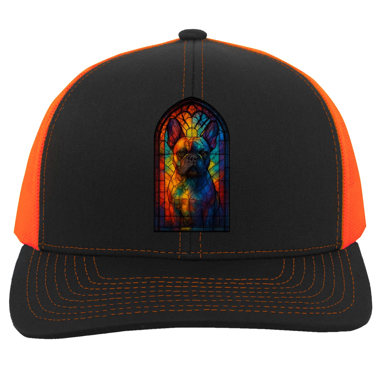 104C Trucker Snap Back - Black/Neon Orange