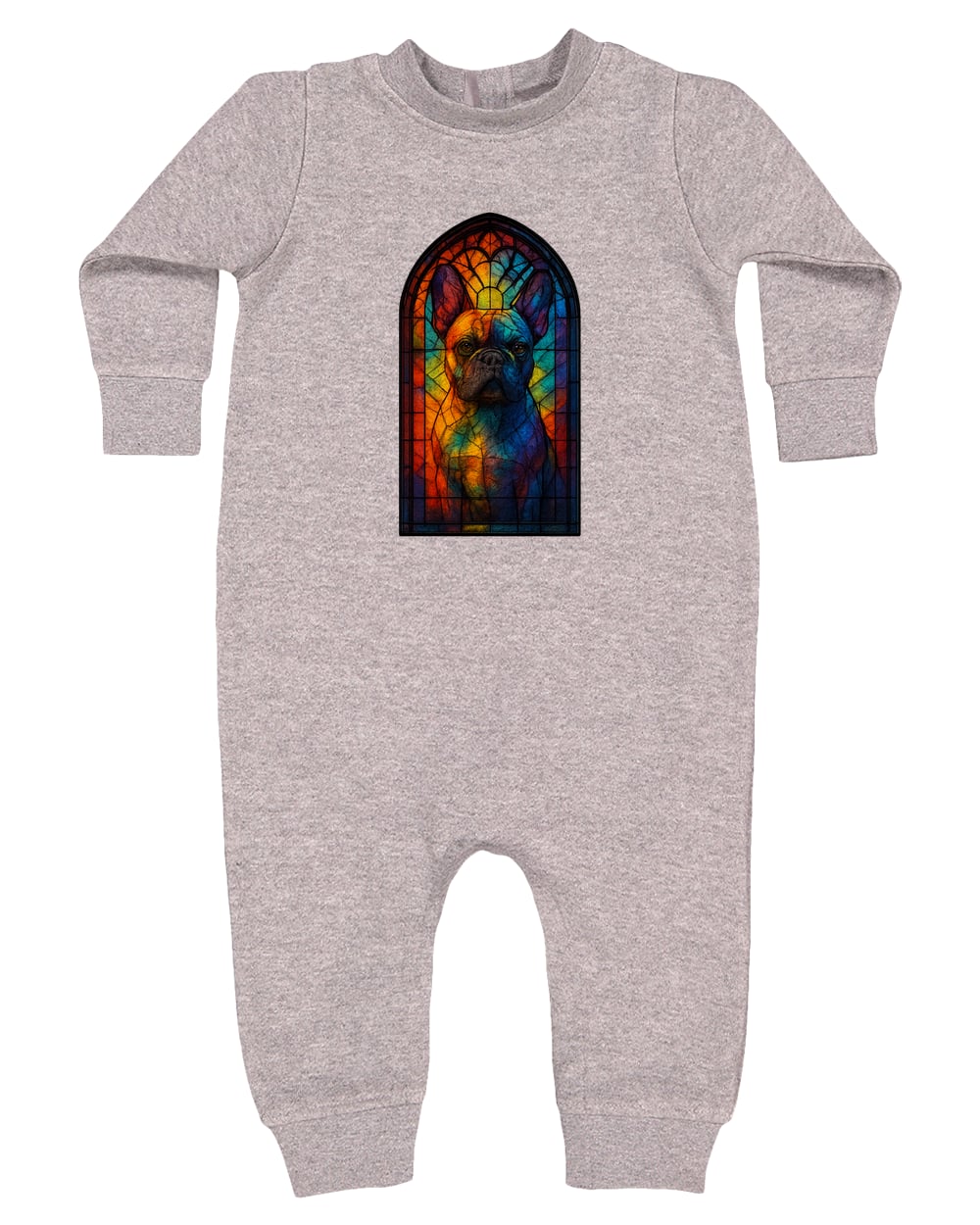 4447 Rabbit Skins Infant Fleece One-Piece Bodysuit - Heather Grey