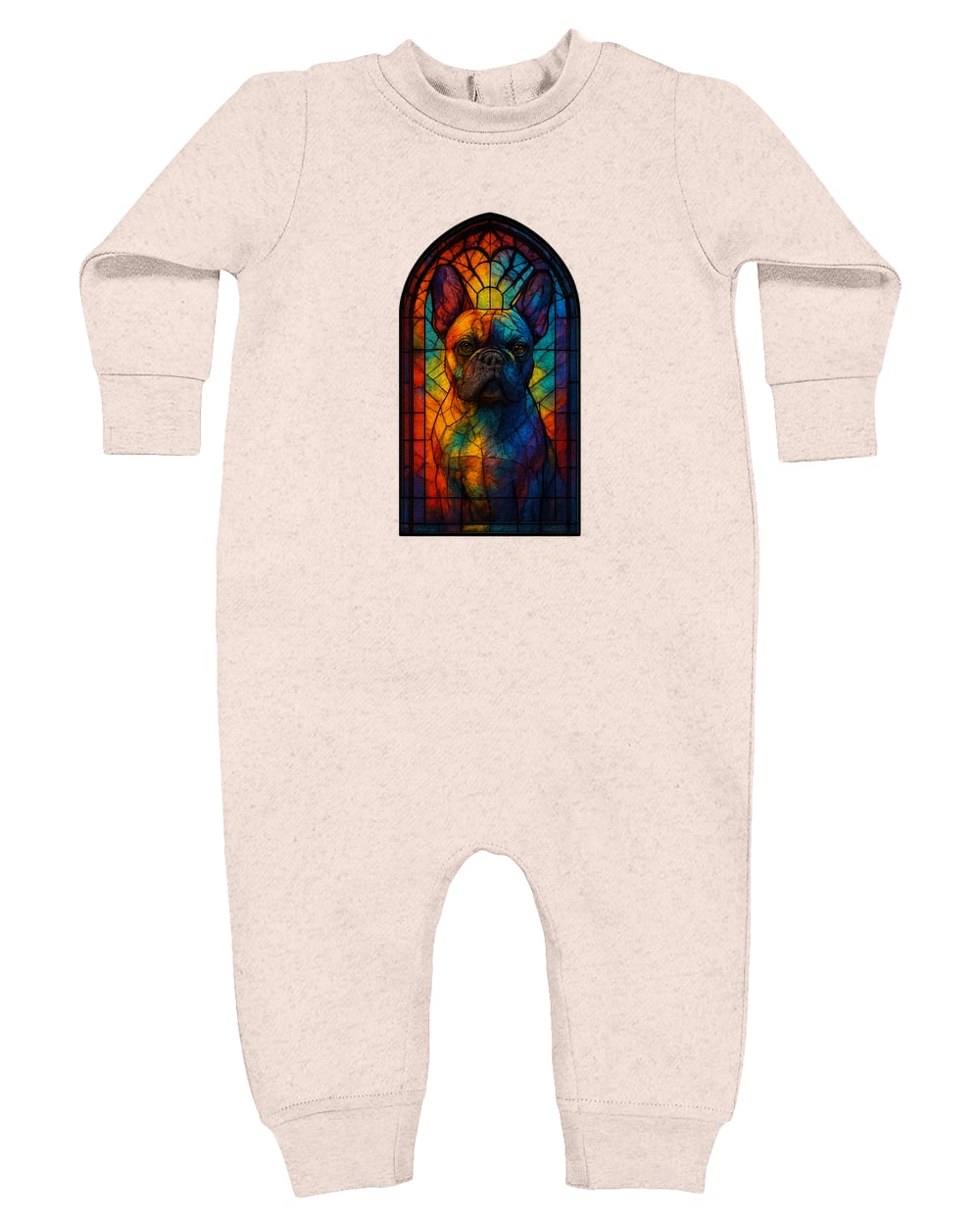 4447 Rabbit Skins Infant Fleece One-Piece Bodysuit - Natural Heather