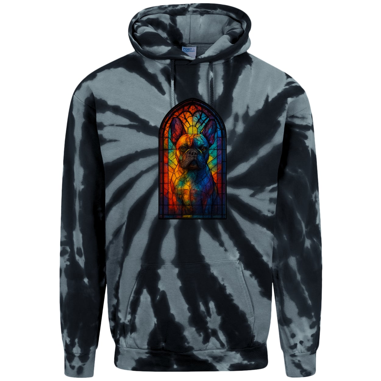 PC146 Port & Company Adult Tie-Dye Pullover Hoodie - Black