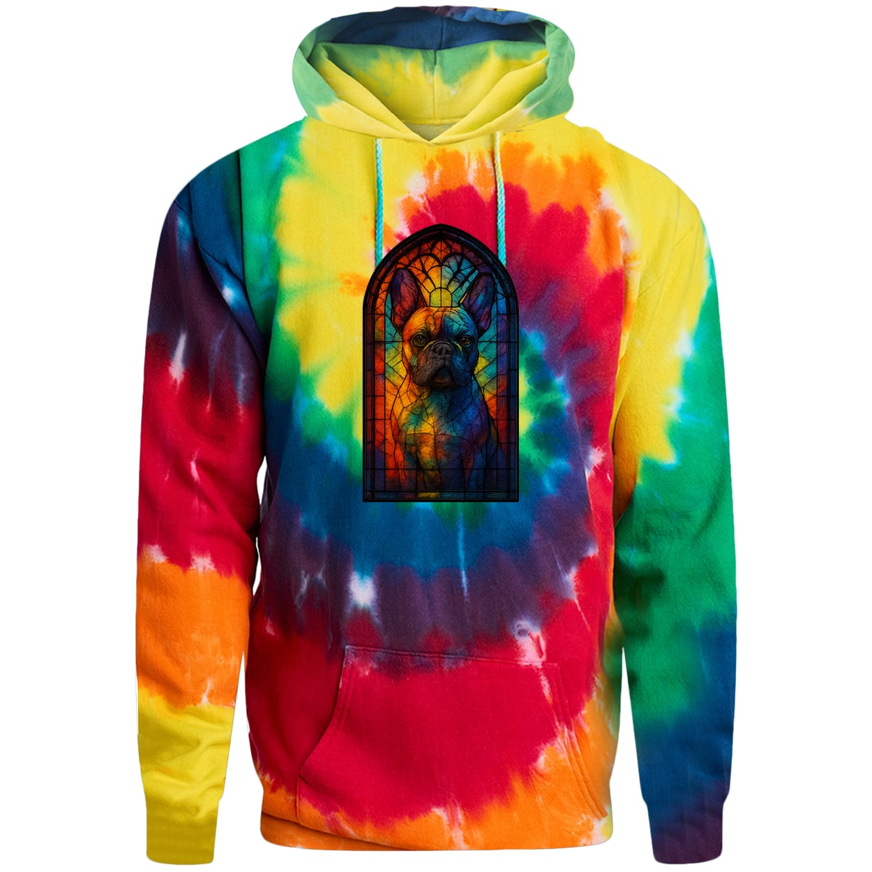 PC146 Port & Company Adult Tie-Dye Pullover Hoodie - Rainbow