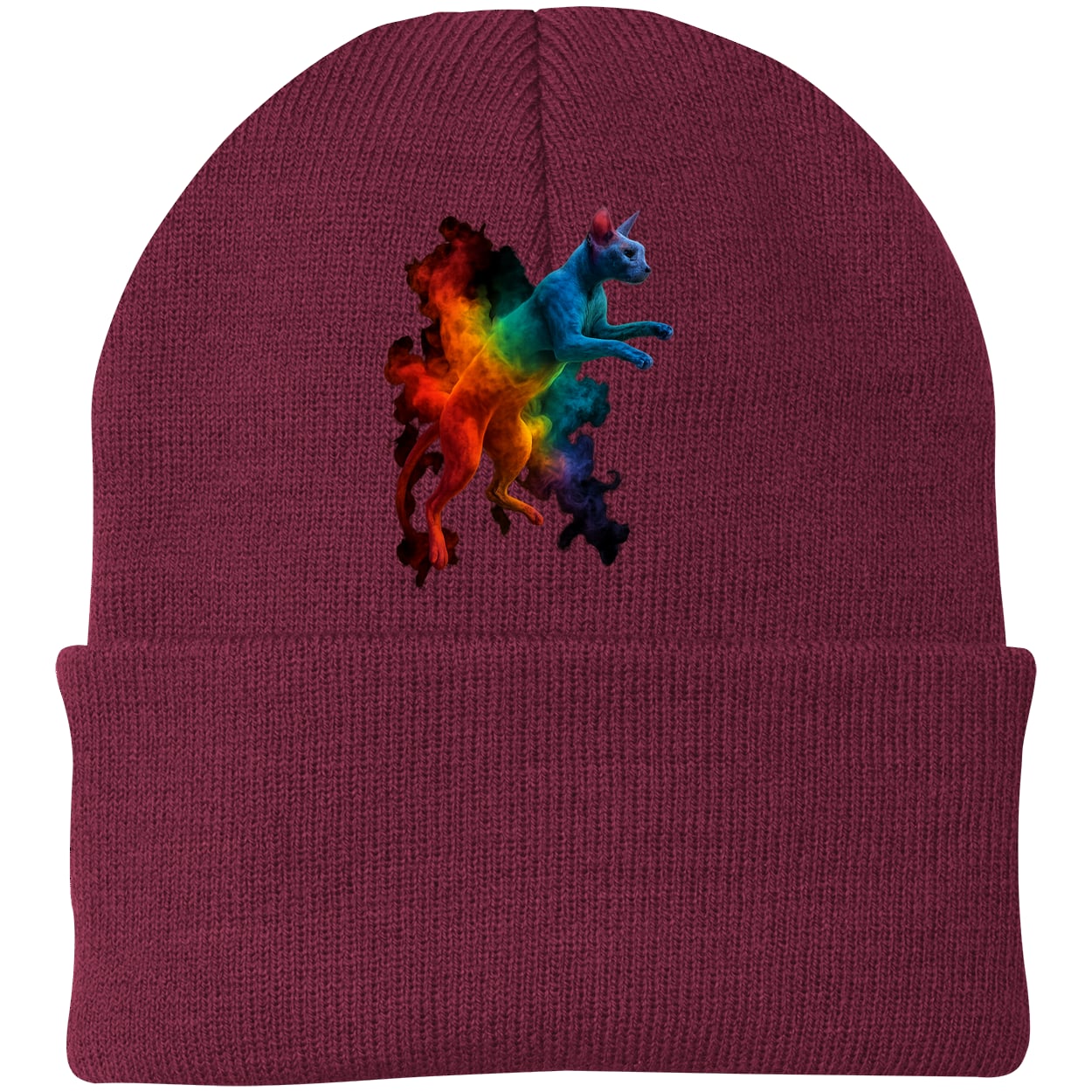 CP90 Port & Company Knit Beanie - Maroon