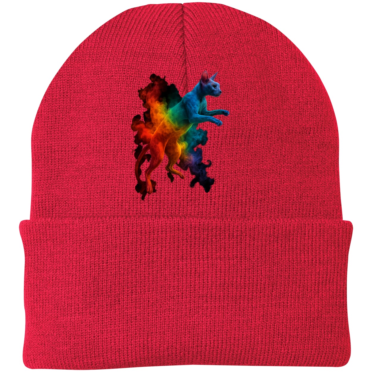 CP90 Port & Company Knit Beanie - Athletic Red