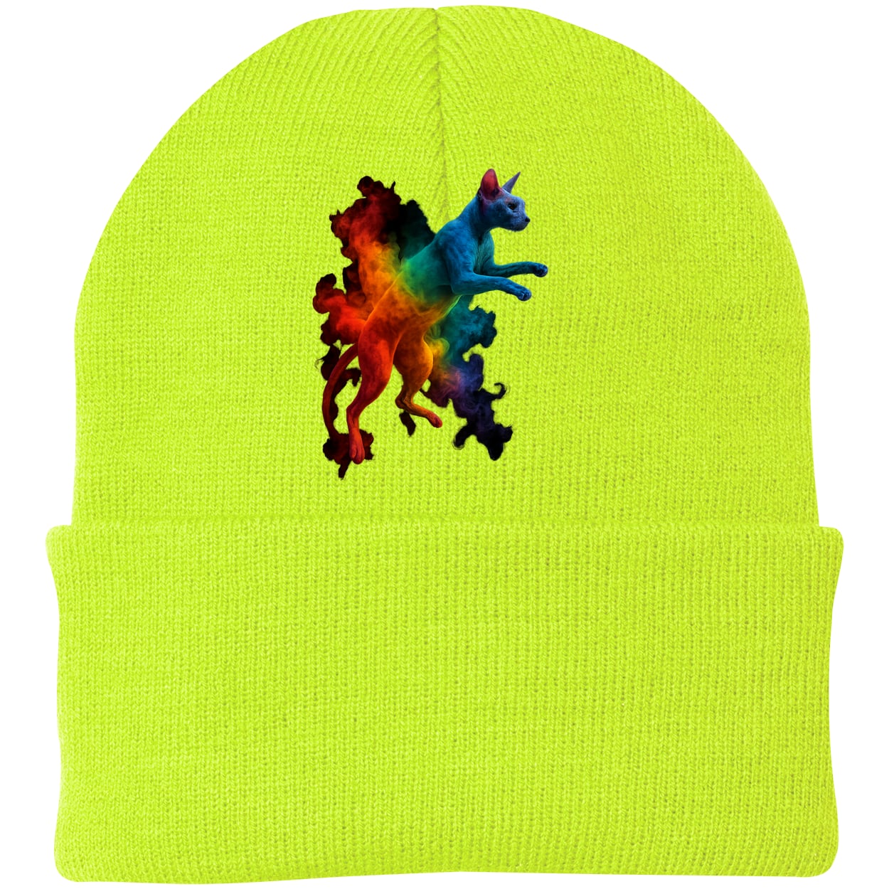 CP90 Port & Company Knit Beanie - Neon Yellow