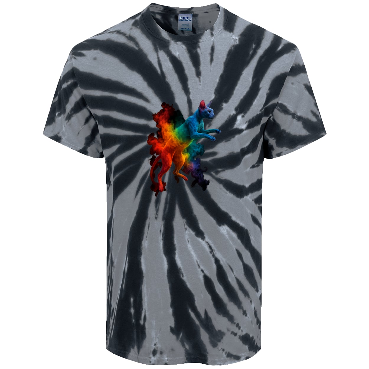 PC147 Port & Company Tie-Dye Tee - Black