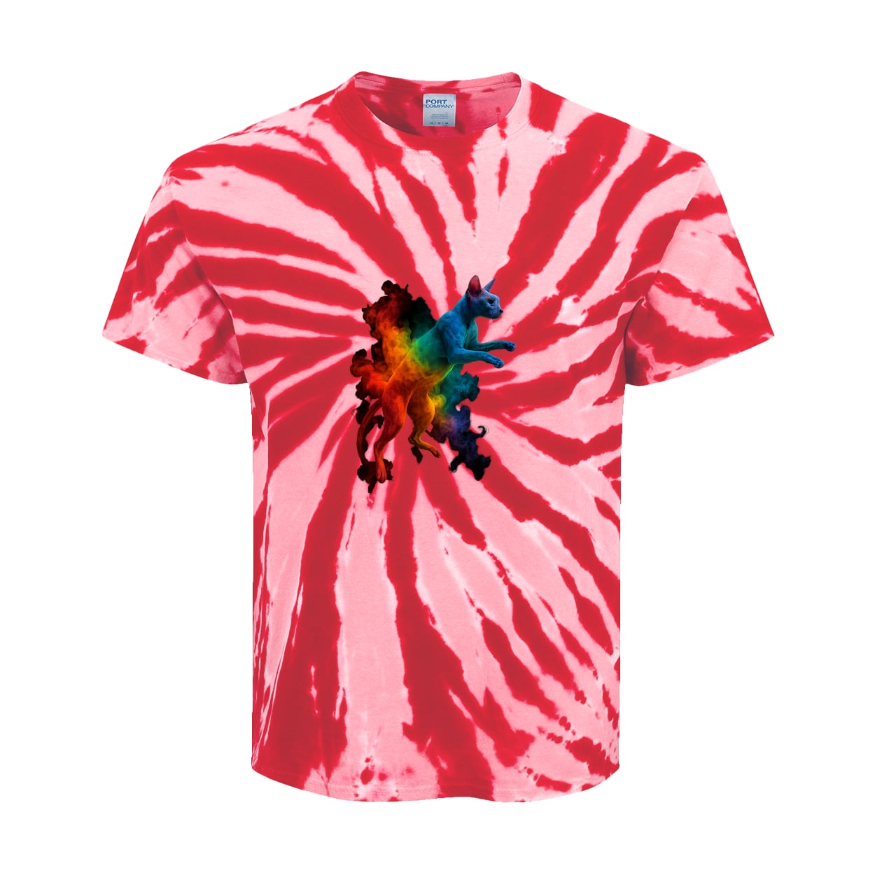 PC147Y Port & Company Kids Tie-Dye Tee - Red