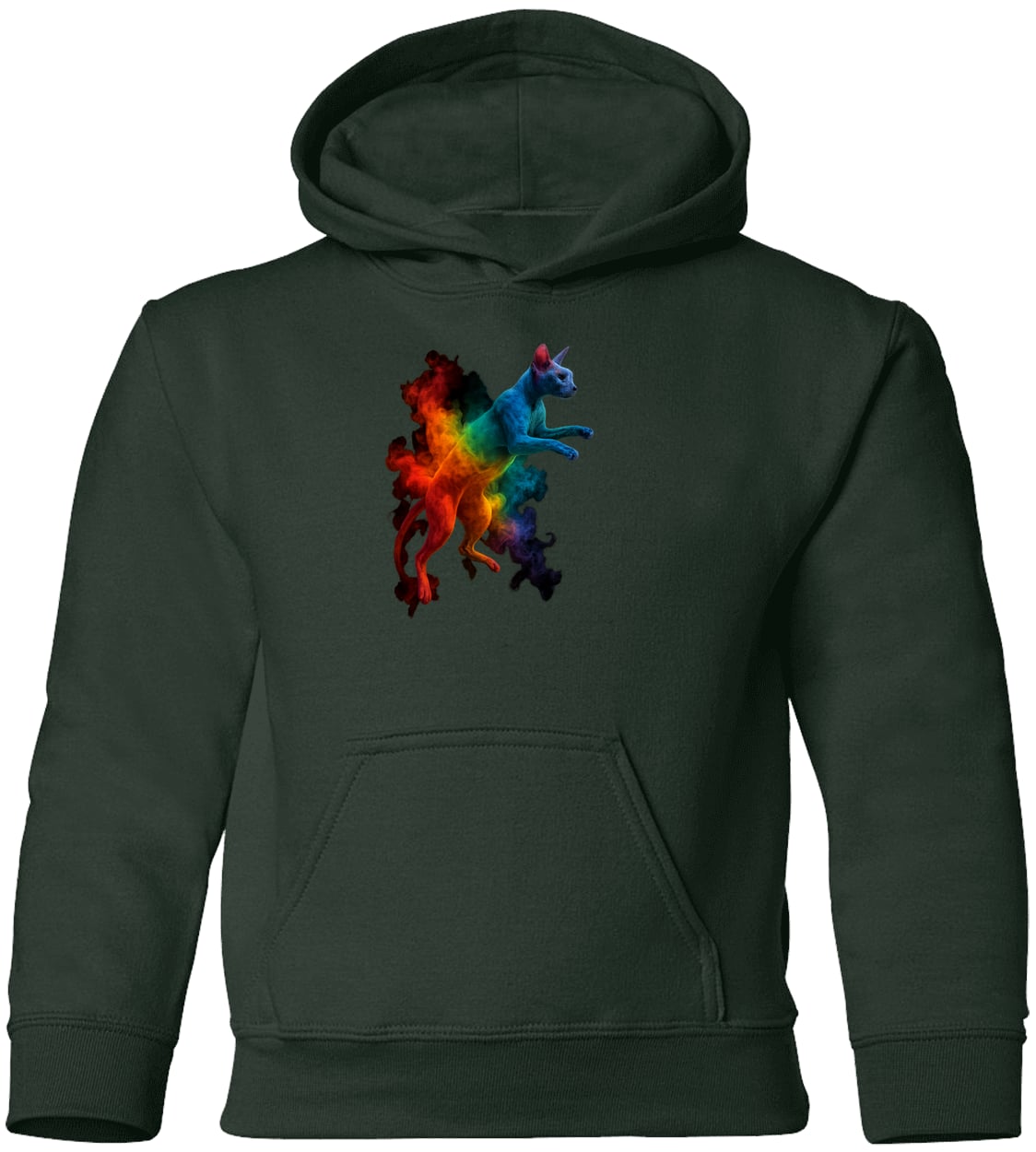 G185B Gildan Youth Pullover Hoodie - Forest Green