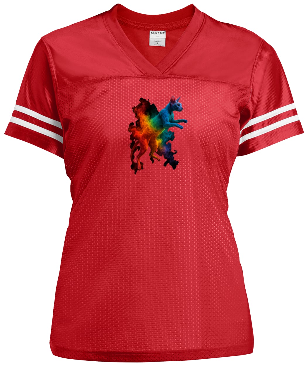 LST307 Sport-Tek Ladies' Replica Jersey - True Red/White