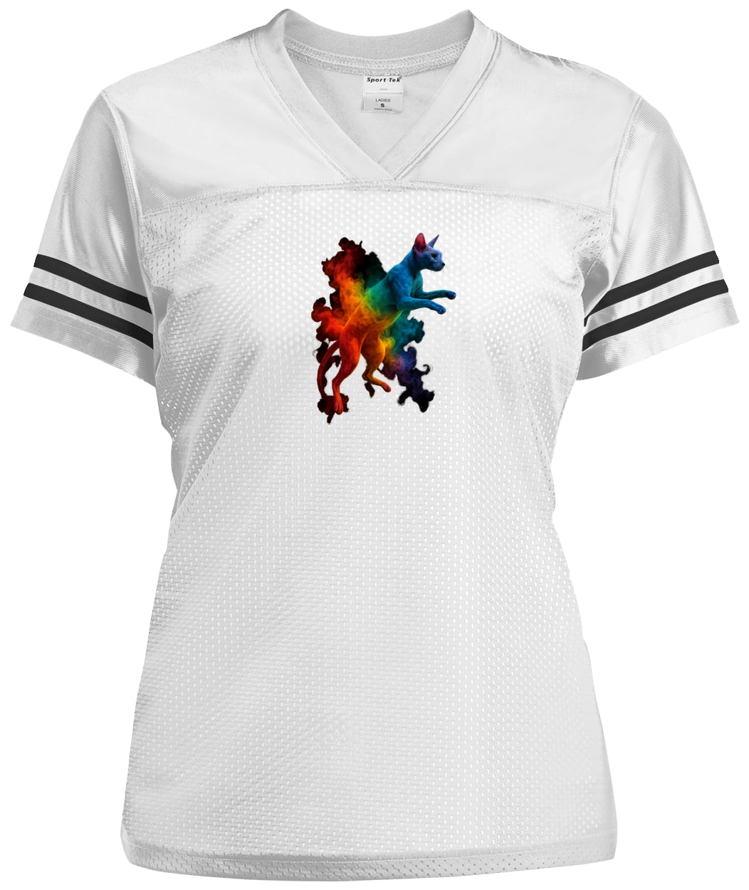 LST307 Sport-Tek Ladies' Replica Jersey - White/Black