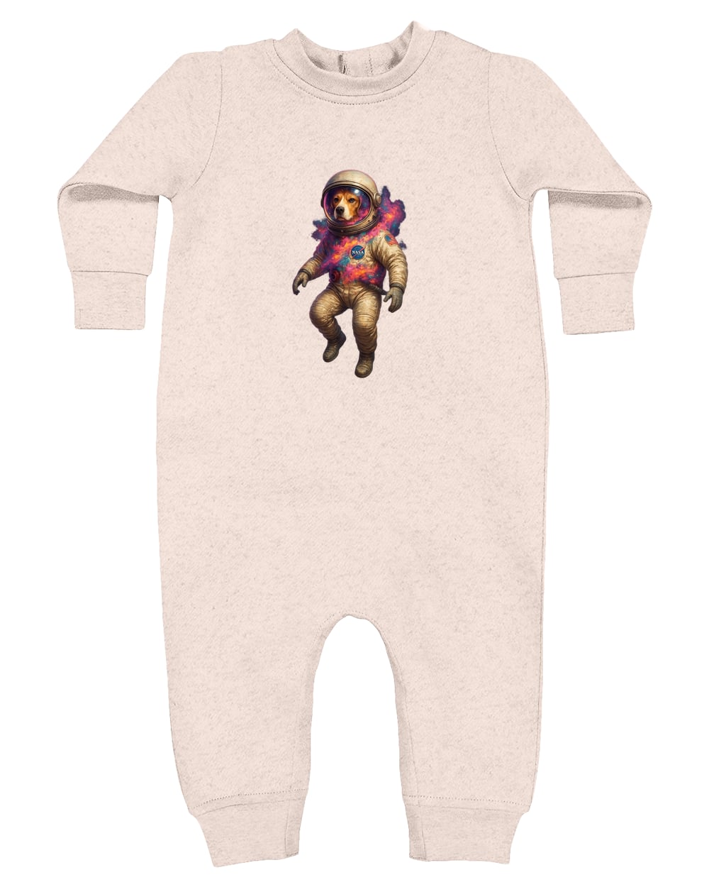 4447 Rabbit Skins Infant Fleece One-Piece Bodysuit - Natural Heather