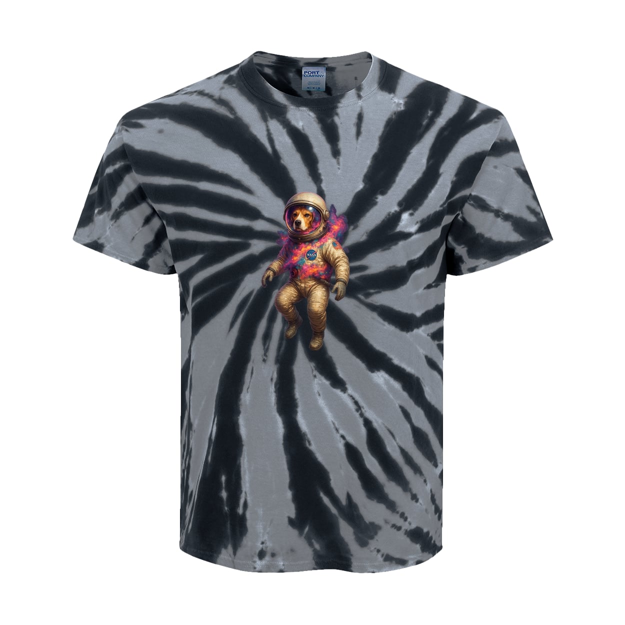 PC147Y Port & Company Kids Tie-Dye Tee - Black