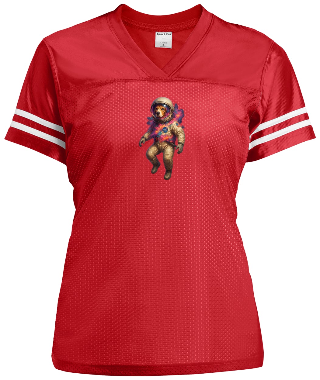 LST307 Sport-Tek Ladies' Replica Jersey - True Red/White
