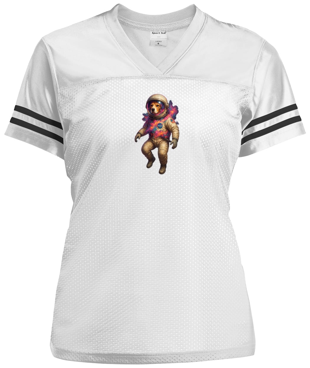 LST307 Sport-Tek Ladies' Replica Jersey - White/Black