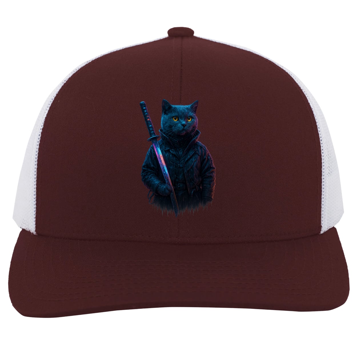 104C Trucker Snap Back - Maroon/White