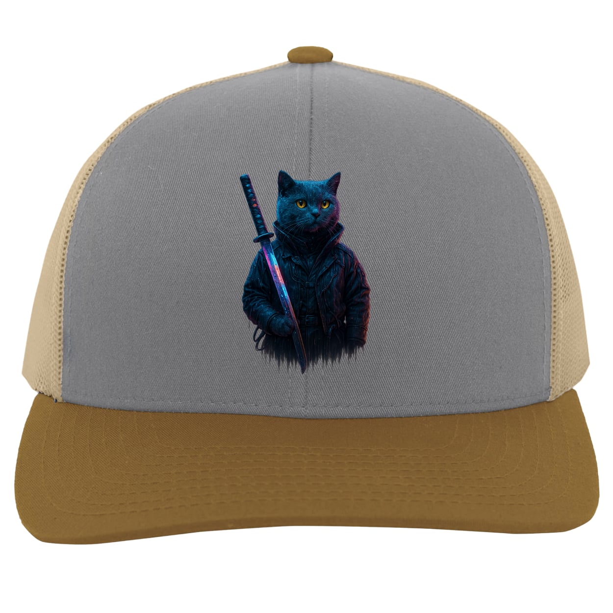 104C Trucker Snap Back - Heather/Beige/Amber