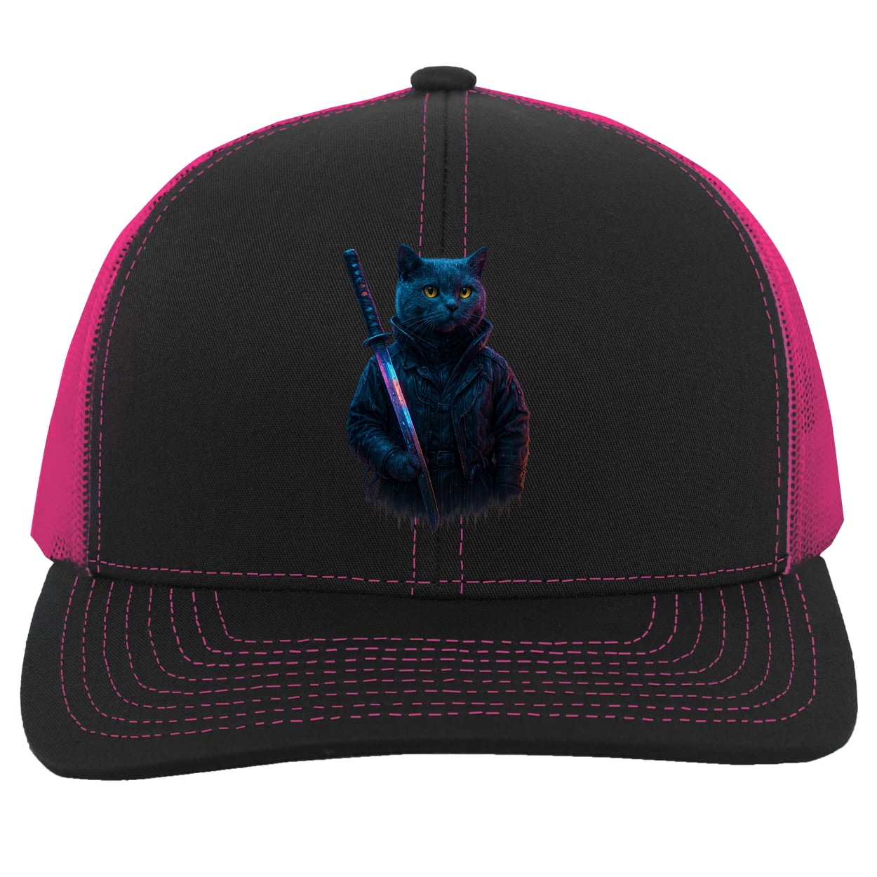 104C Trucker Snap Back - Black/Pink