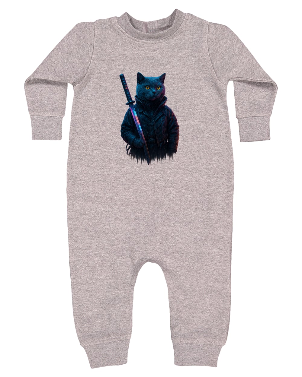 4447 Rabbit Skins Infant Fleece One-Piece Bodysuit - Heather Grey