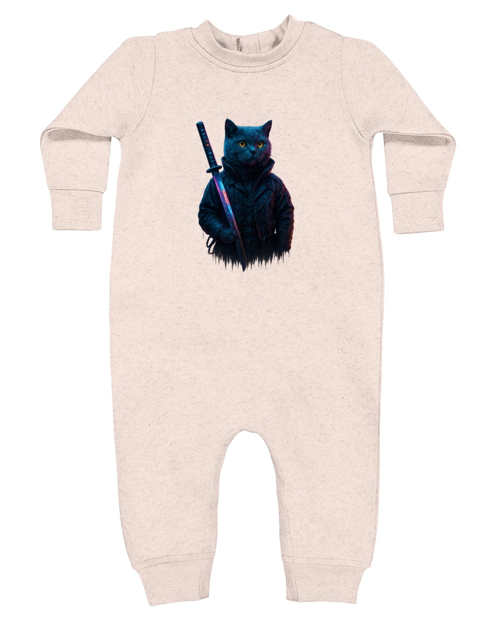 4447 Rabbit Skins Infant Fleece One-Piece Bodysuit - Natural Heather