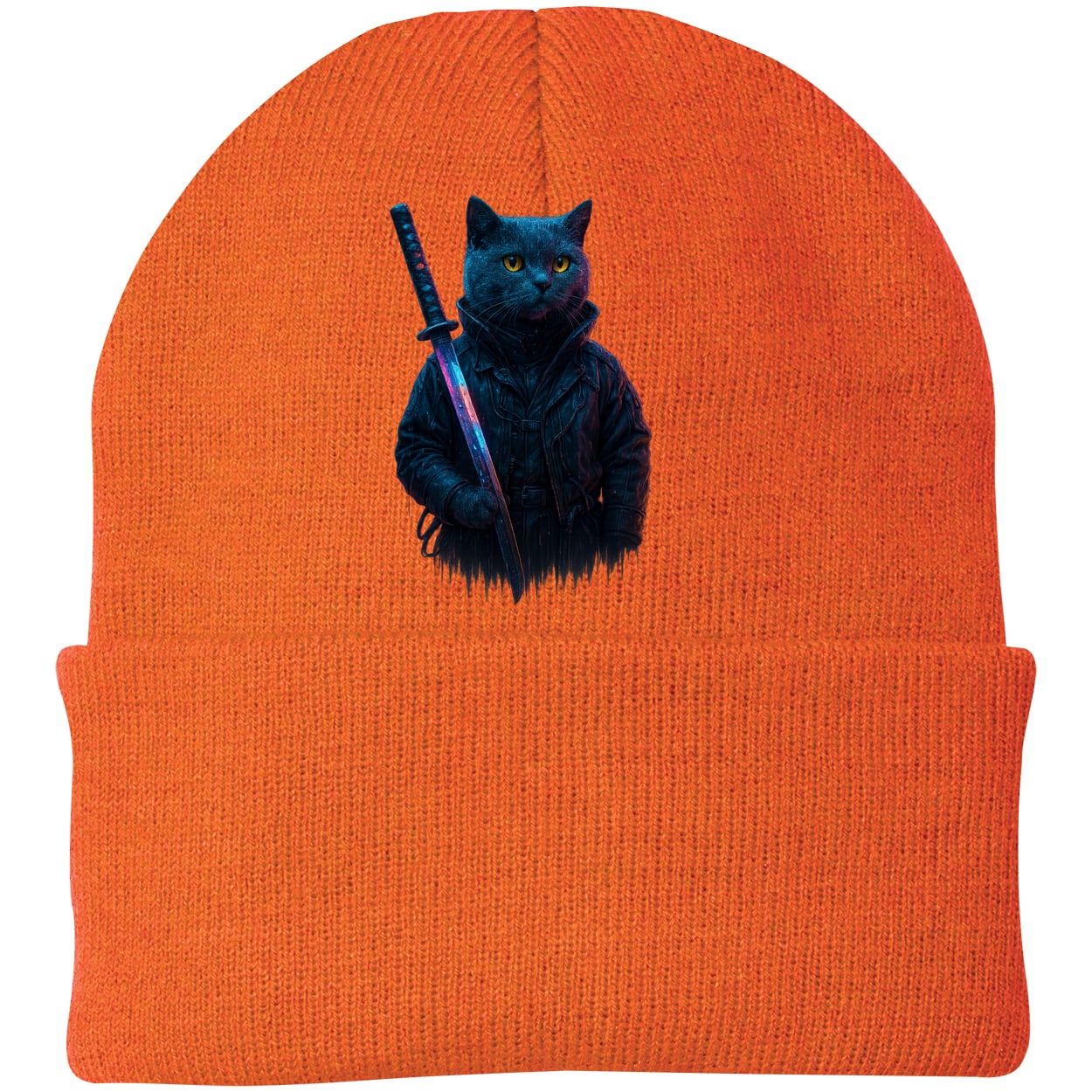 CP90 Port & Company Knit Beanie - Neon Orange