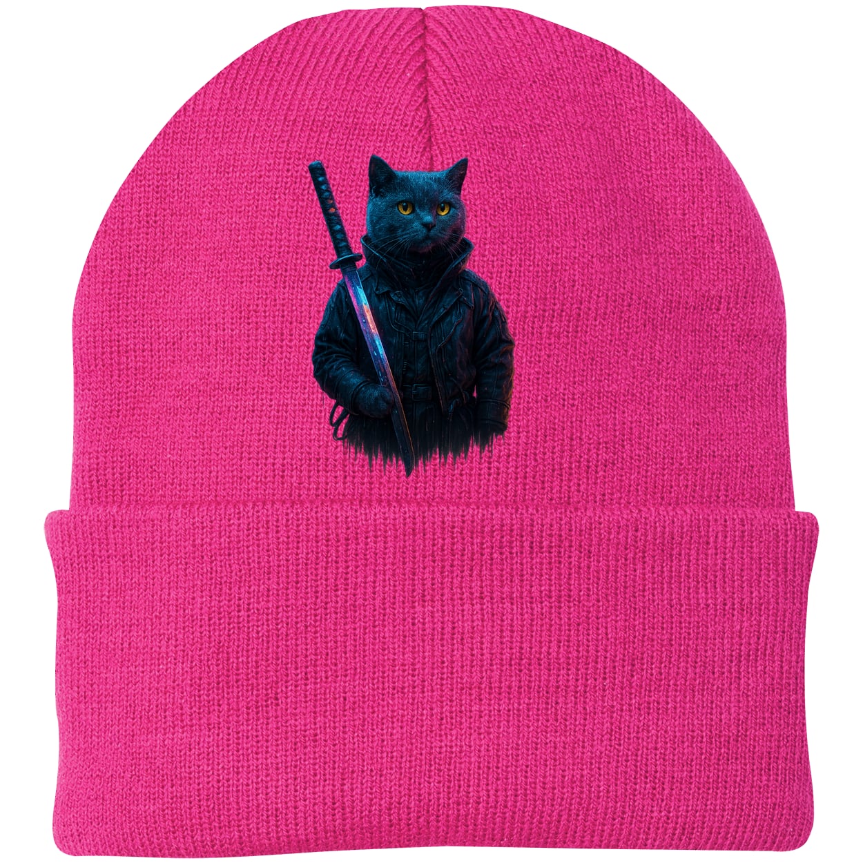 CP90 Port & Company Knit Beanie - Neon Pink