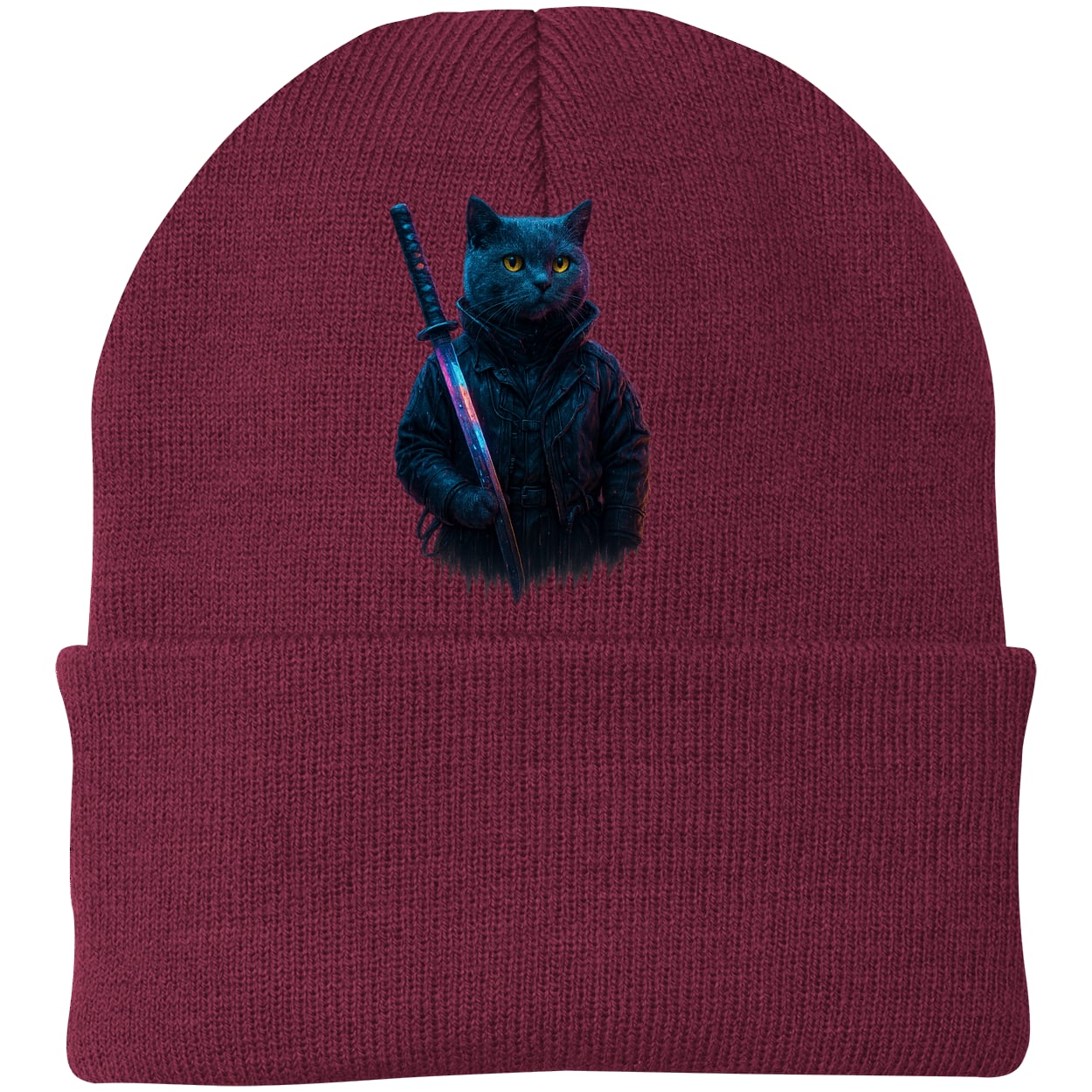 CP90 Port & Company Knit Beanie - Maroon