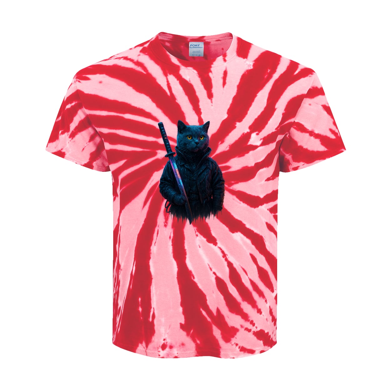 PC147Y Port & Company Kids Tie-Dye Tee - Red