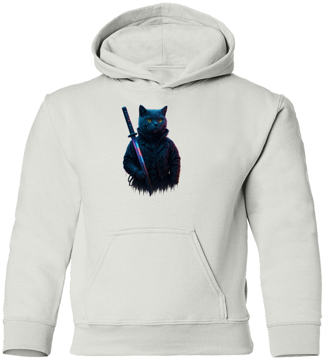 G185B Gildan Youth Pullover Hoodie - White