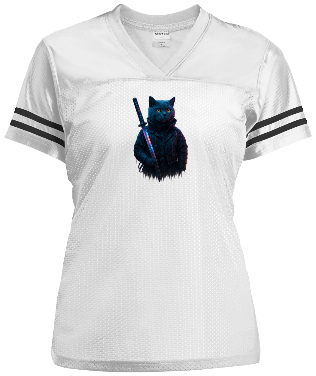 LST307 Sport-Tek Ladies' Replica Jersey - White/Black
