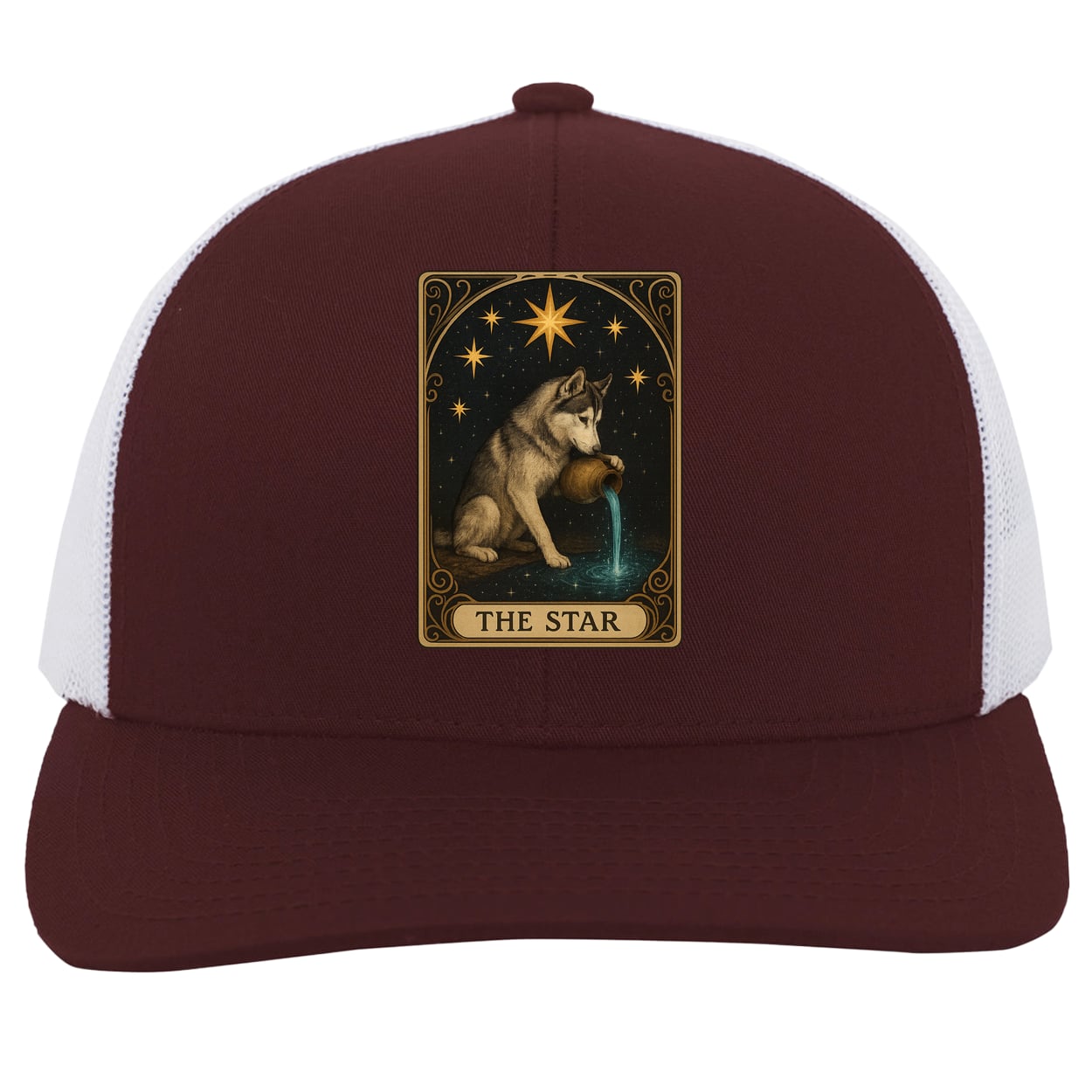 104C Trucker Snap Back - Maroon/White