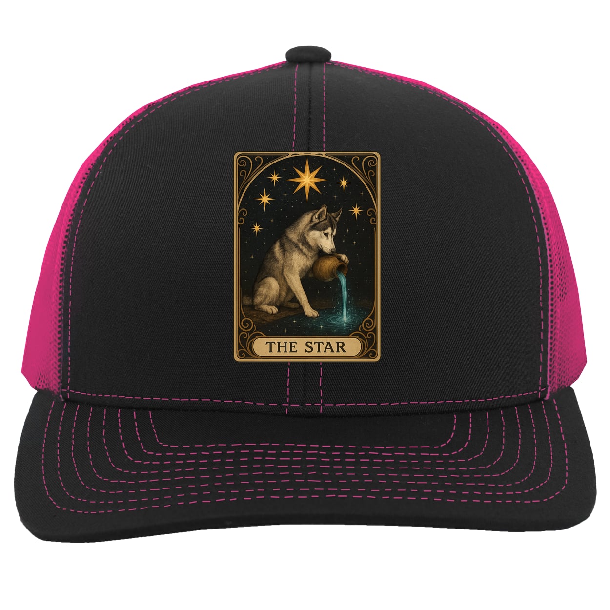 104C Trucker Snap Back - Black/Pink