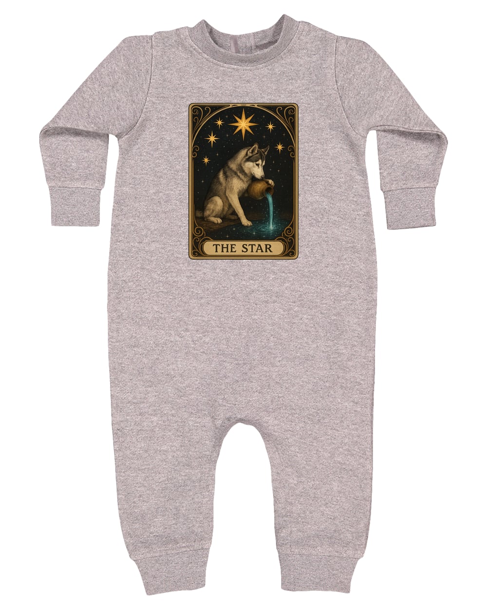 4447 Rabbit Skins Infant Fleece One-Piece Bodysuit - Heather Grey