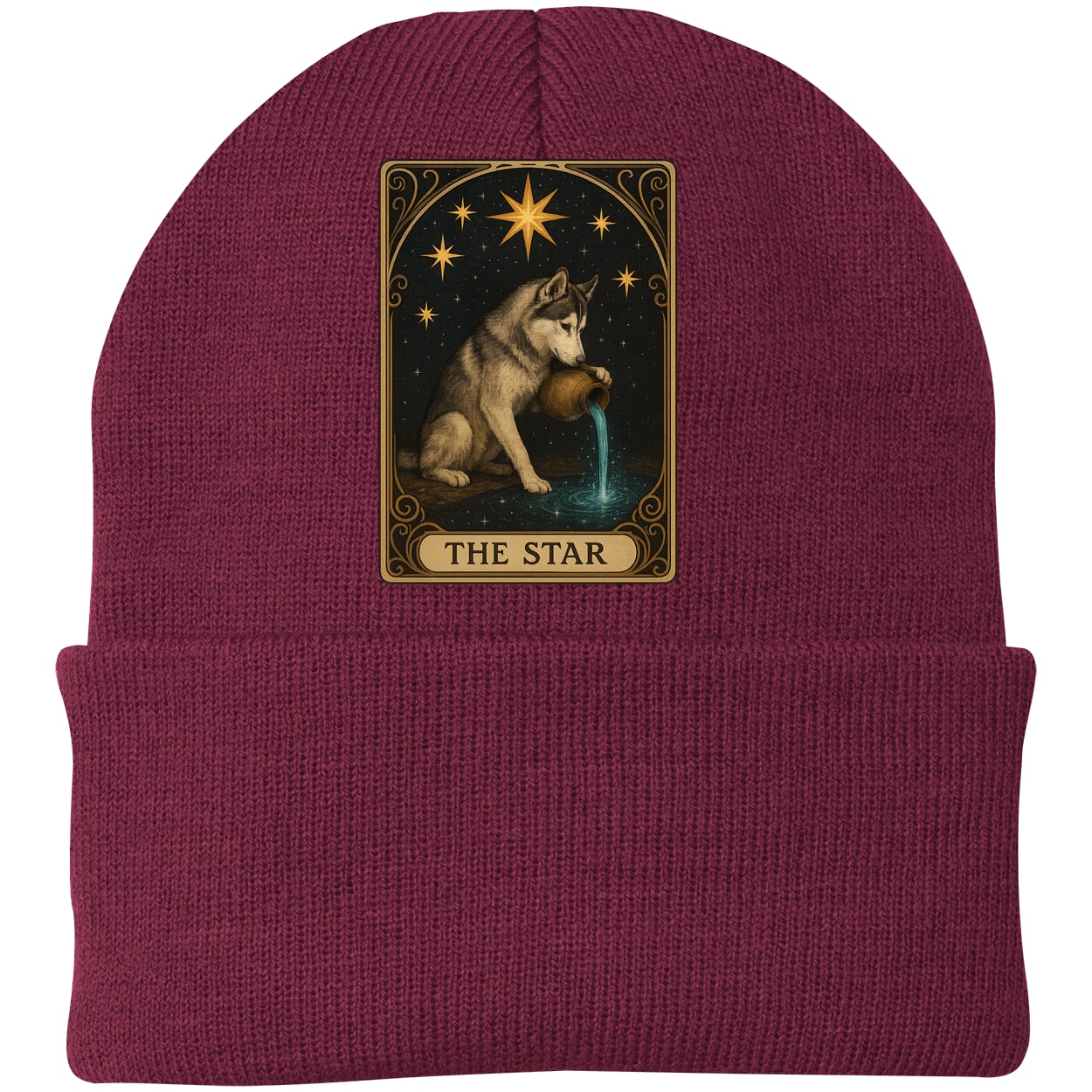 CP90 Port & Company Knit Beanie - Maroon