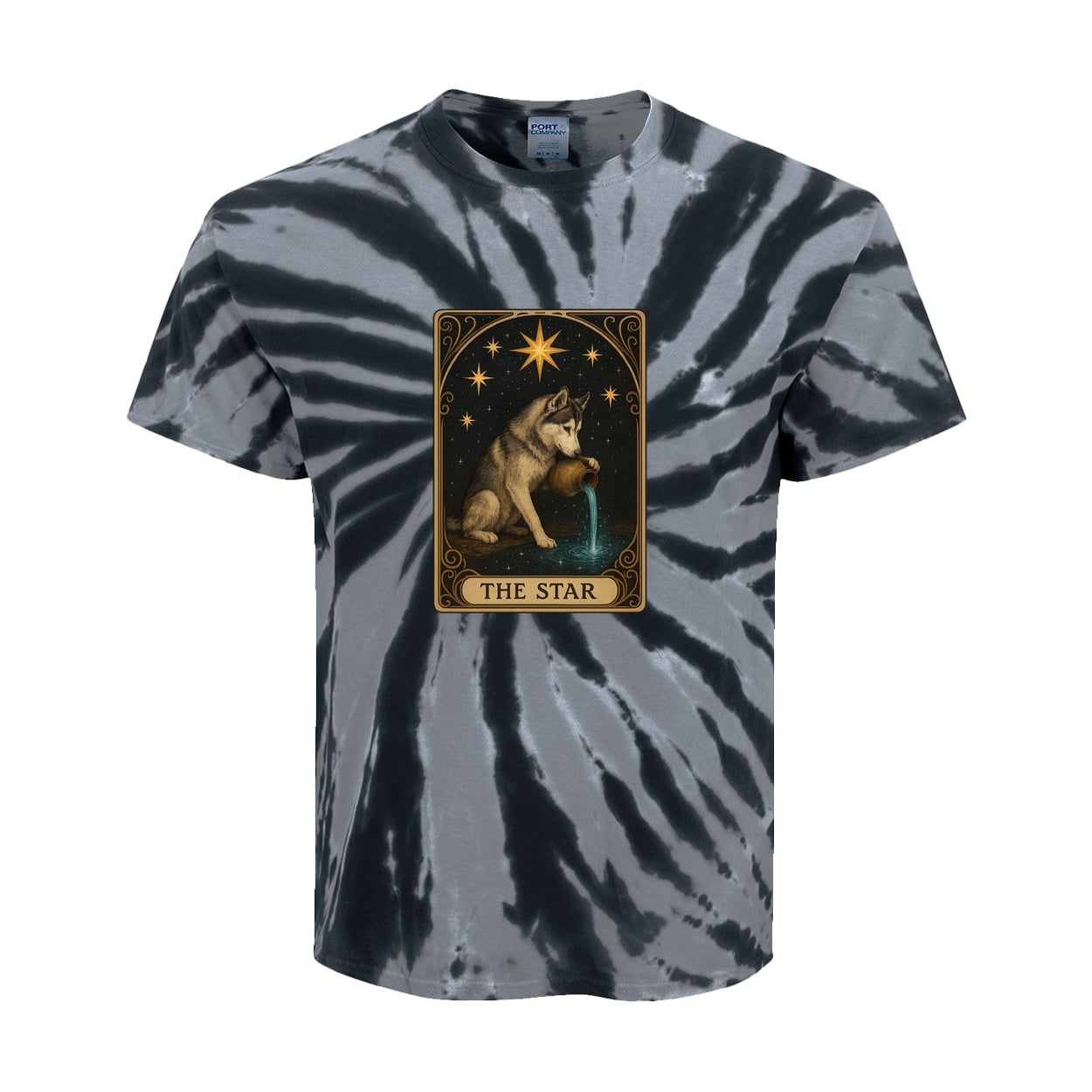 PC147Y Port & Company Kids Tie-Dye Tee - Black