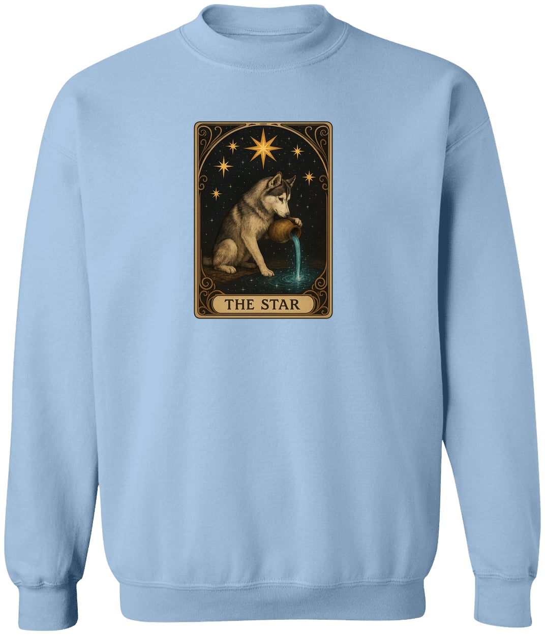 G180 Gildan Crewneck Pullover Sweatshirt - Light Blue