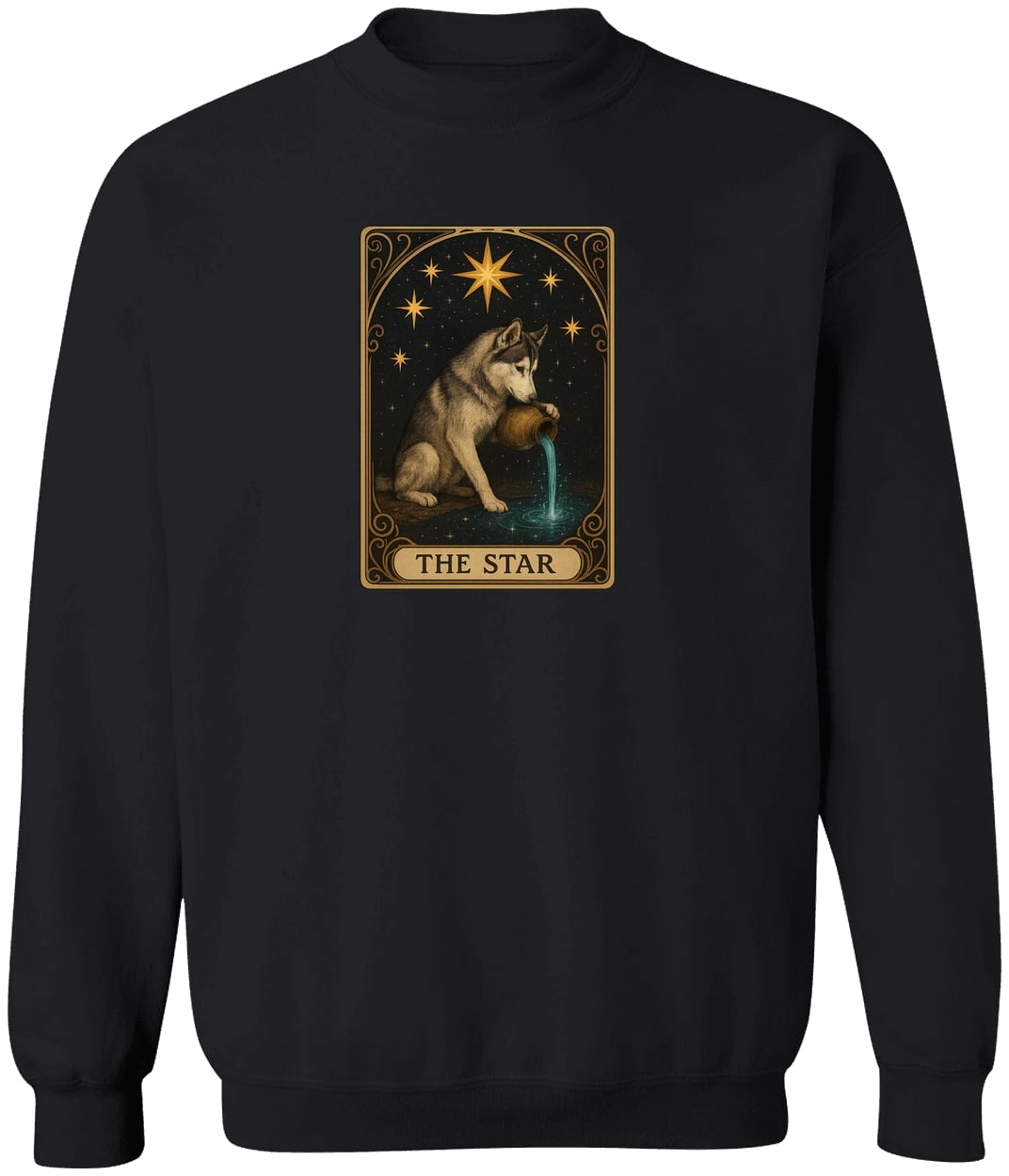 G180 Gildan Crewneck Pullover Sweatshirt - Black