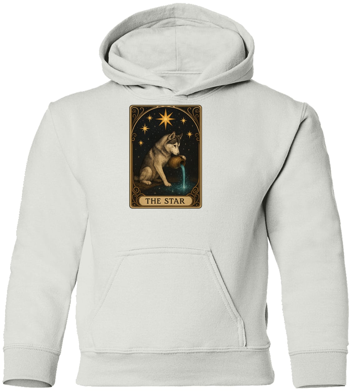 G185B Gildan Youth Pullover Hoodie - White
