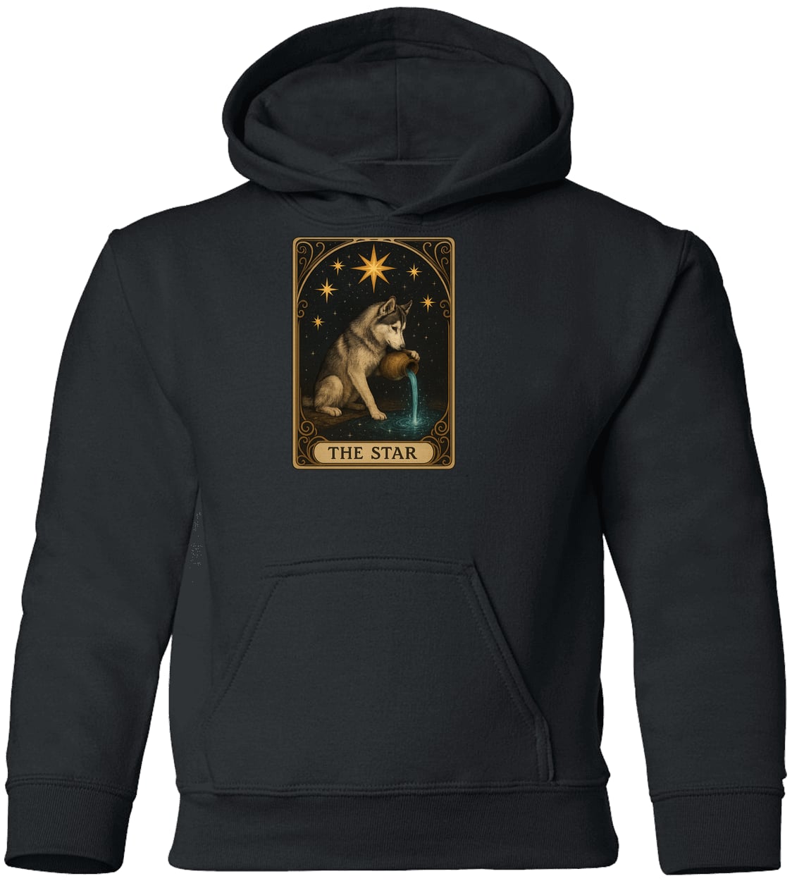 G185B Gildan Youth Pullover Hoodie - Black
