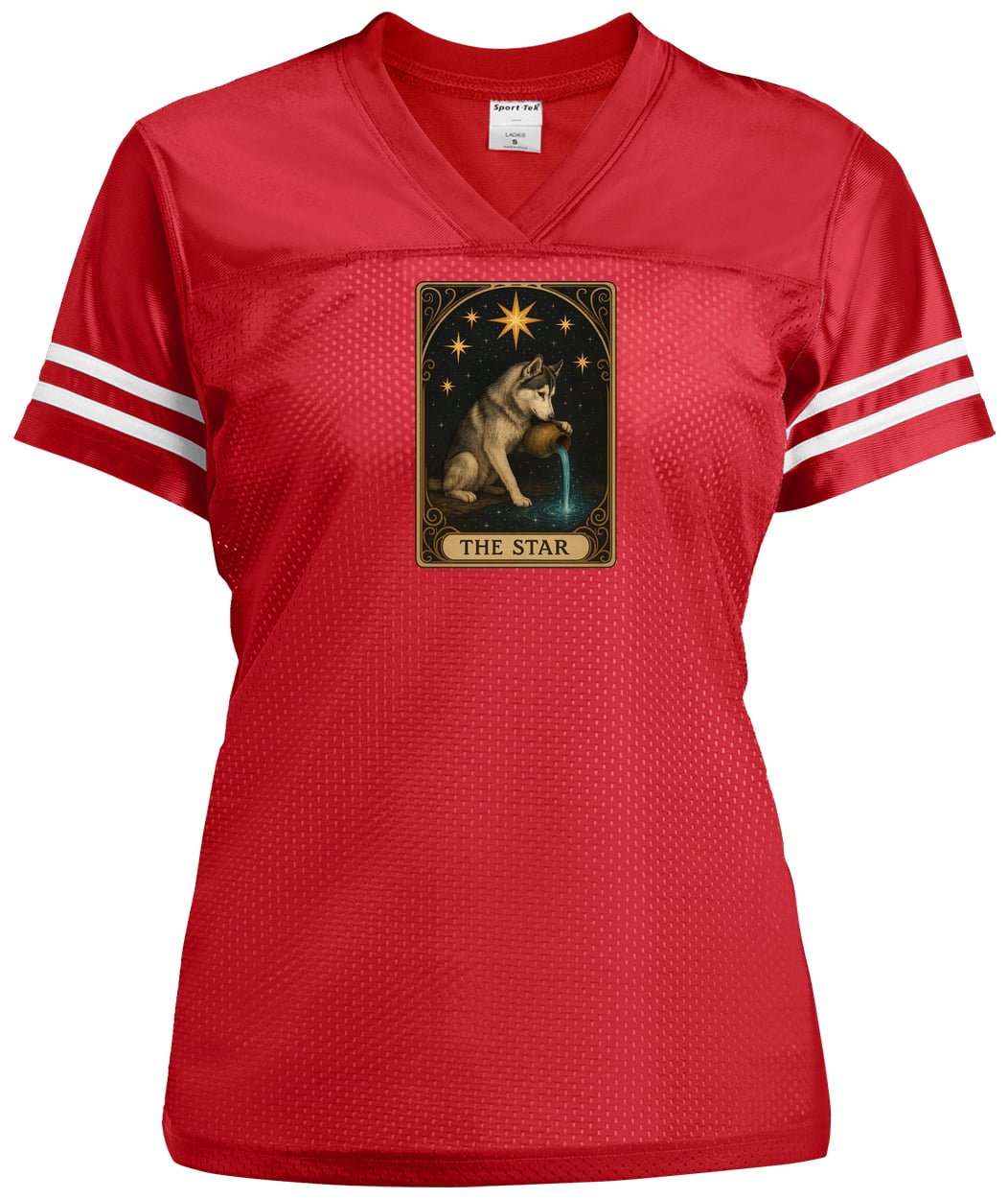 LST307 Sport-Tek Ladies' Replica Jersey - True Red/White