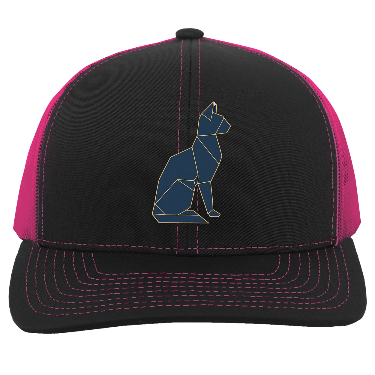 104C Trucker Snap Back - Black/Pink