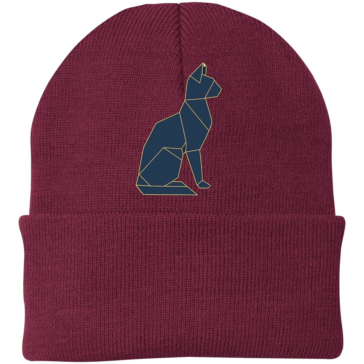 CP90 Port & Company Knit Beanie - Maroon