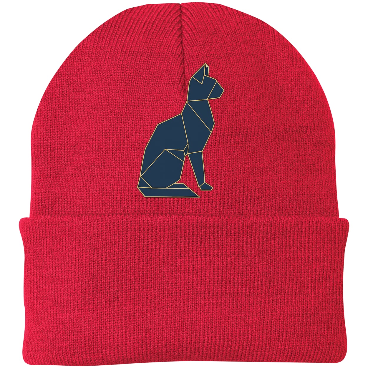 CP90 Port & Company Knit Beanie - Athletic Red