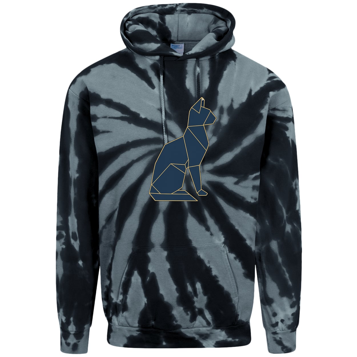 PC146 Port & Company Adult Tie-Dye Pullover Hoodie - Black