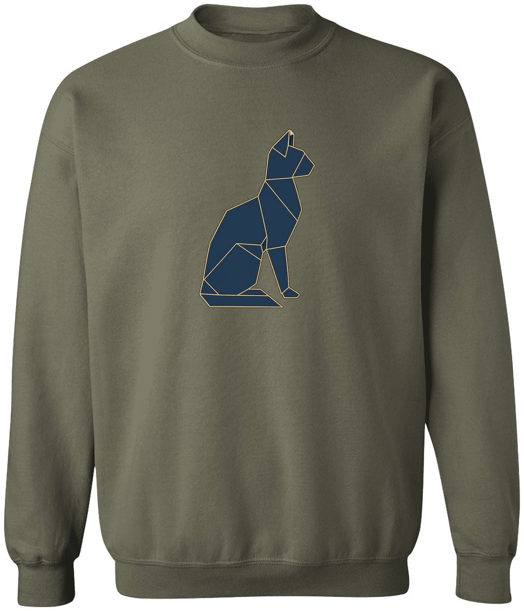 G180 Gildan Crewneck Pullover Sweatshirt - Military Green