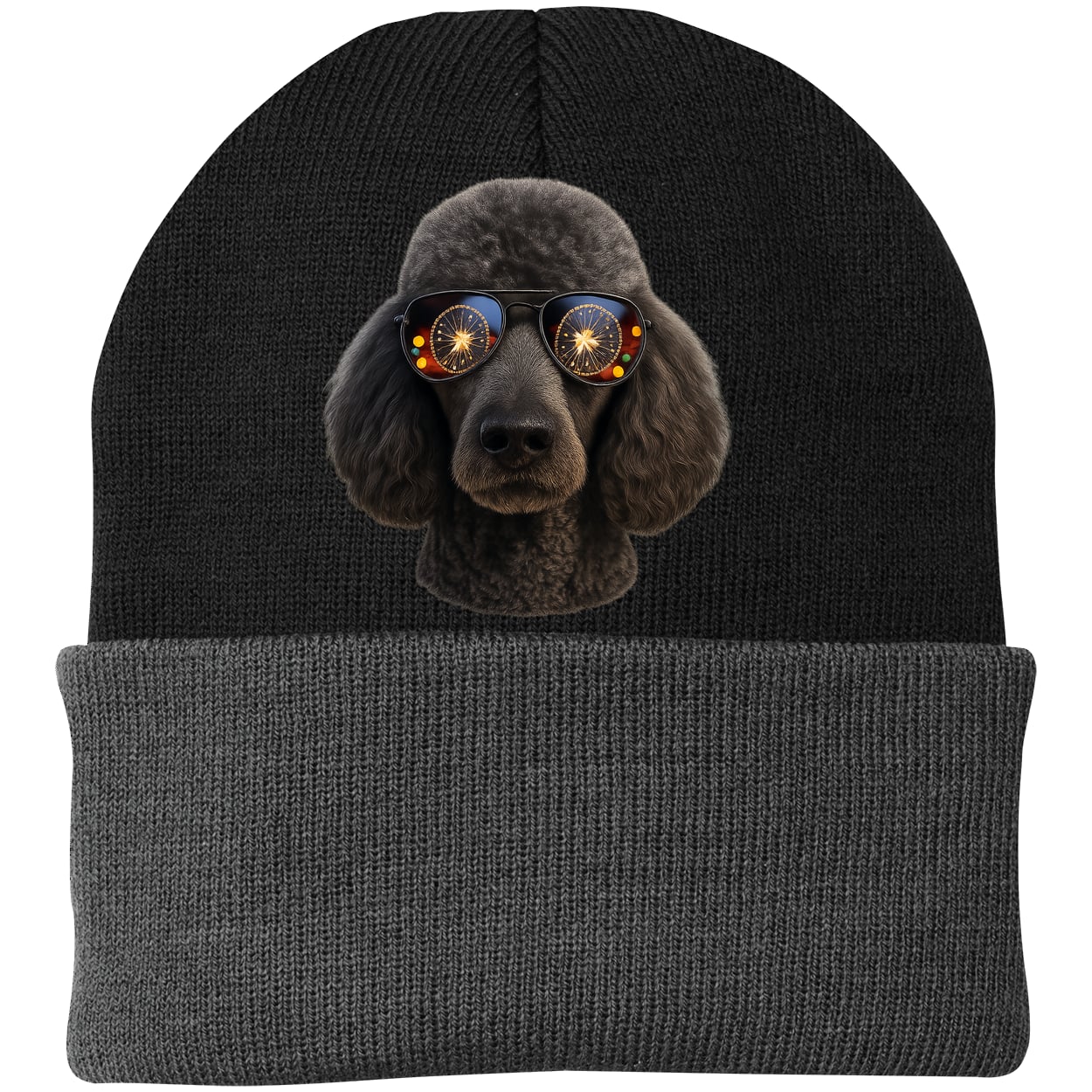 CP90 Port & Company Knit Beanie - Black/Gray