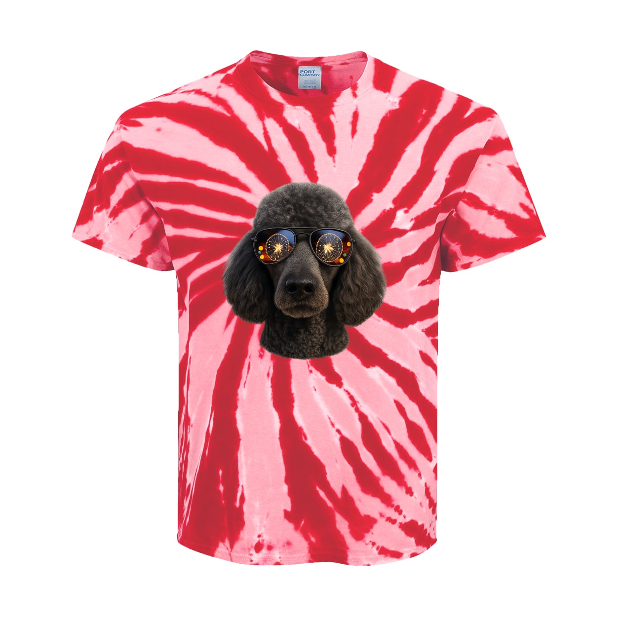 PC147Y Port & Company Kids Tie-Dye Tee - Red
