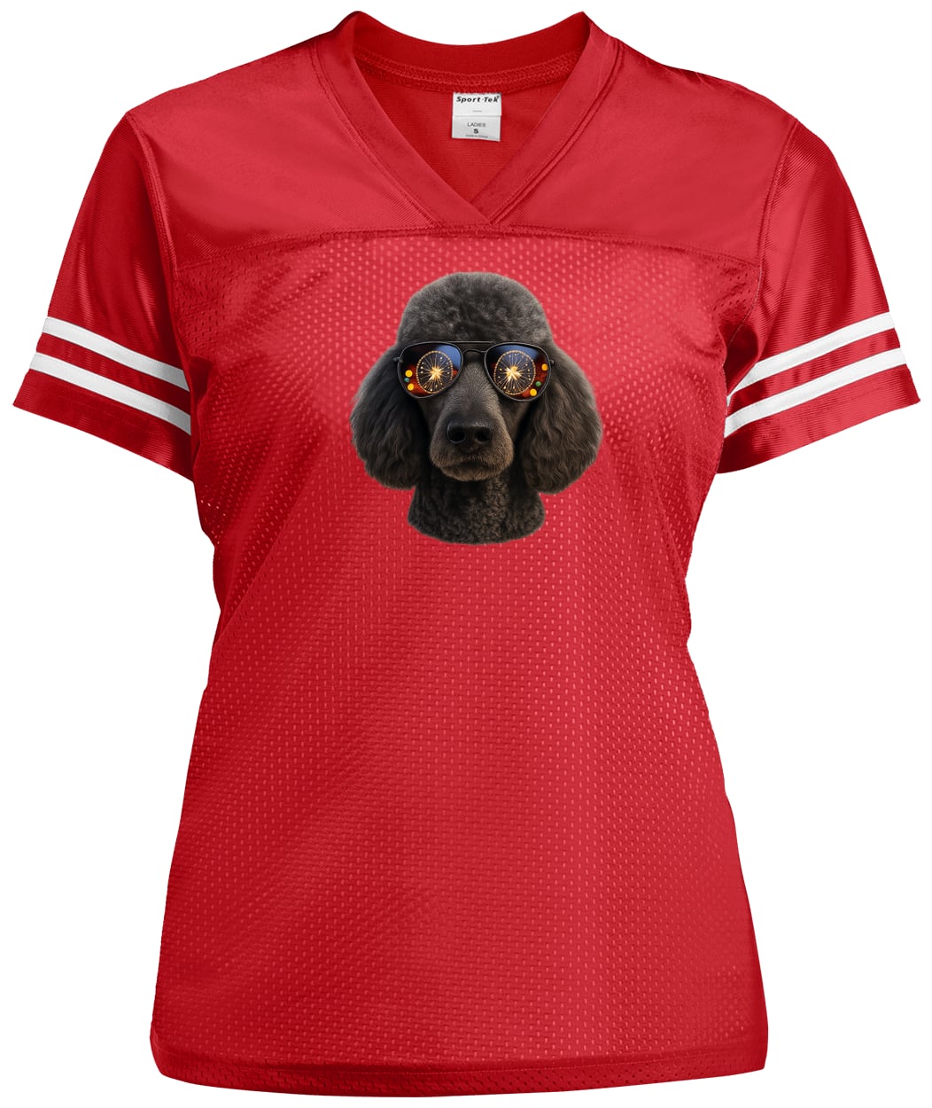 LST307 Sport-Tek Ladies' Replica Jersey - True Red/White
