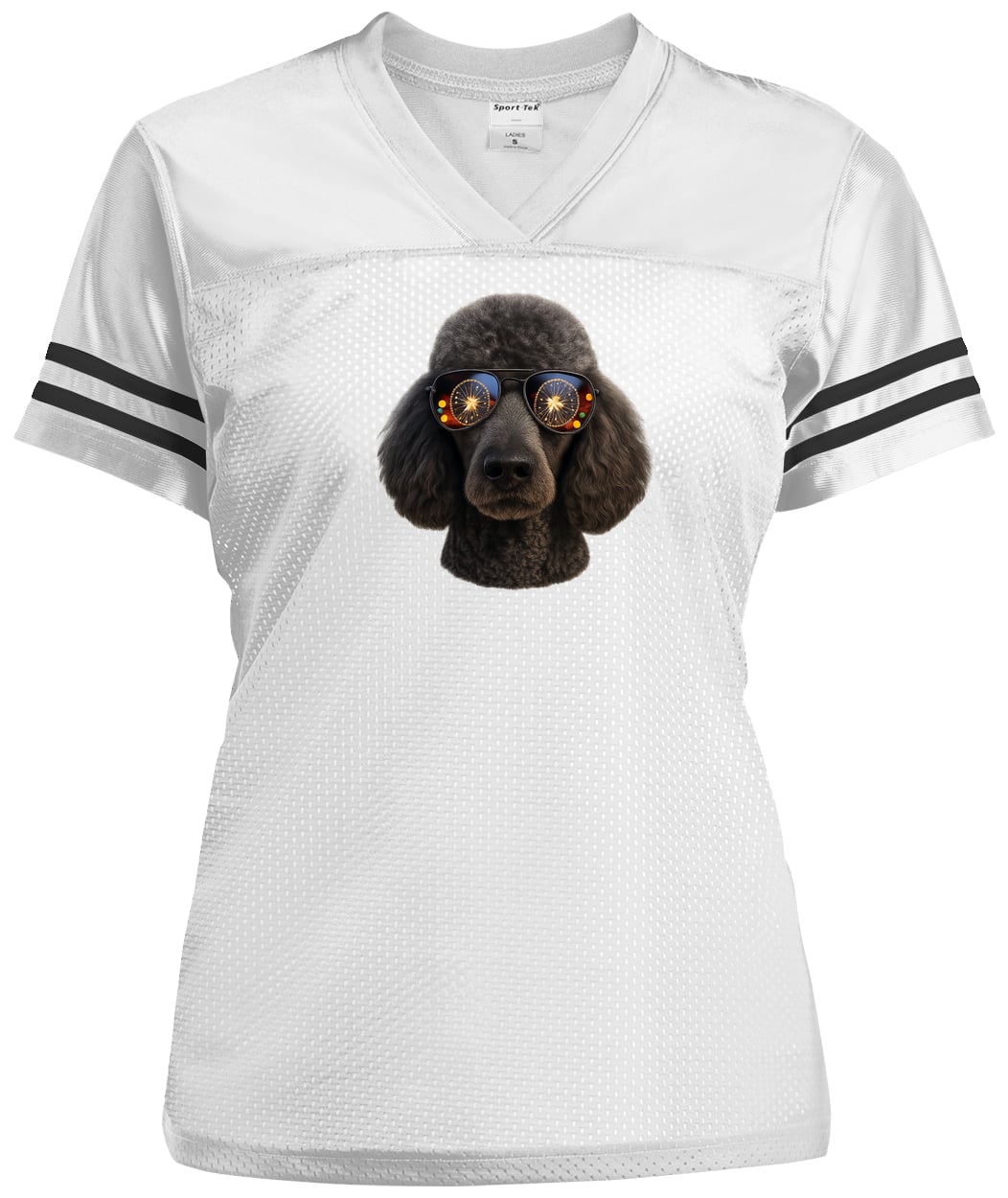 LST307 Sport-Tek Ladies' Replica Jersey - White/Black